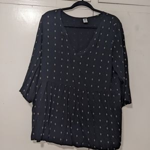 Black long sleeve blouse